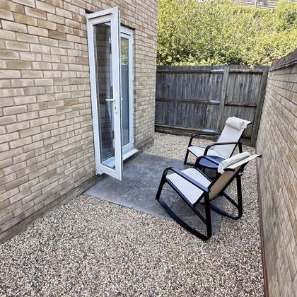 Room 1, private garden and patio doors